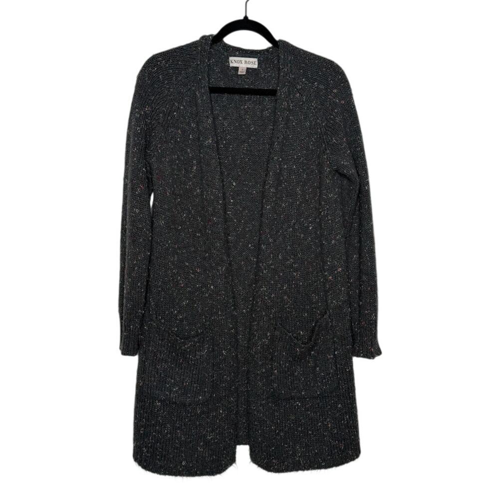 Cozy Grandpa Cardigan Textured Knit Pocket Sweater - Knox Rose - Size S